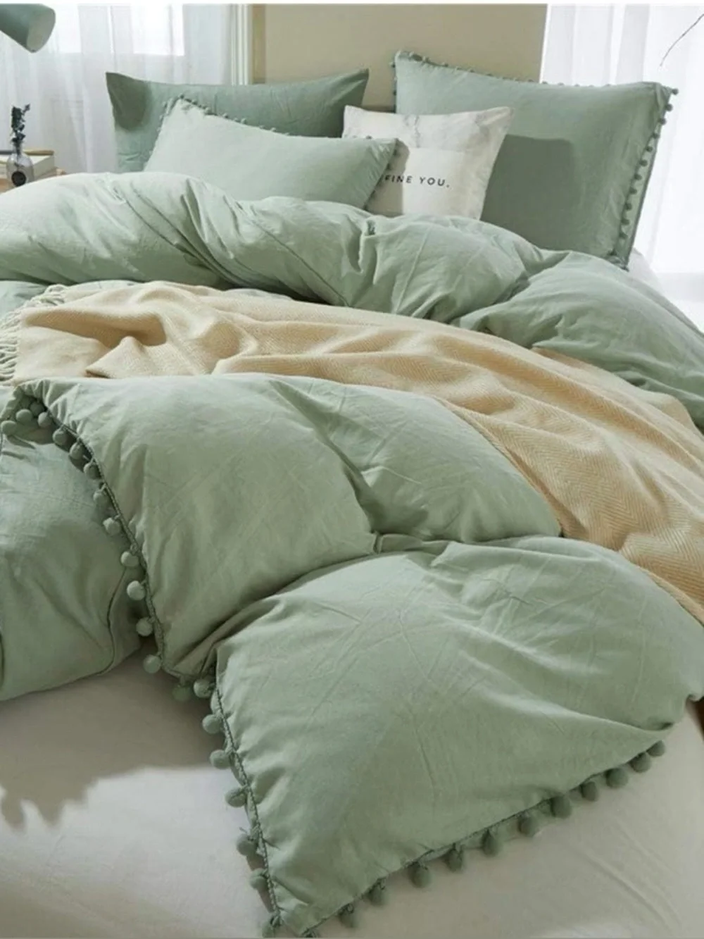 ⭐️TOUDERETH Duvet Cover Set Twin Sage Green Microfiber NWT